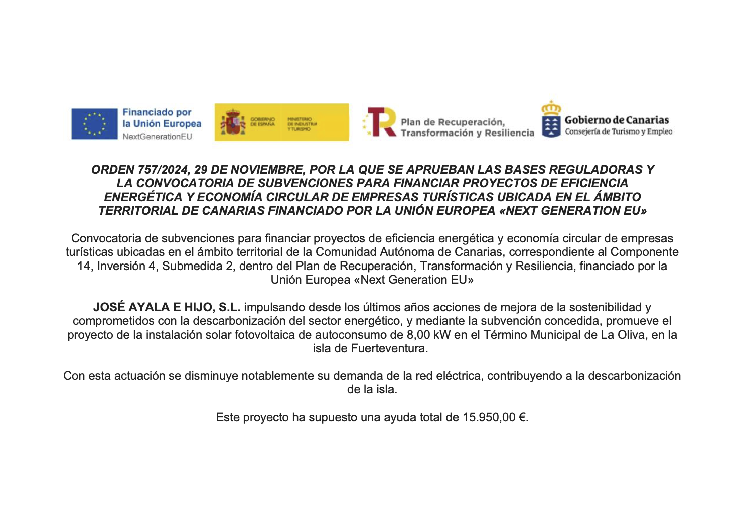 Next Generation EU - Orden 757/2024